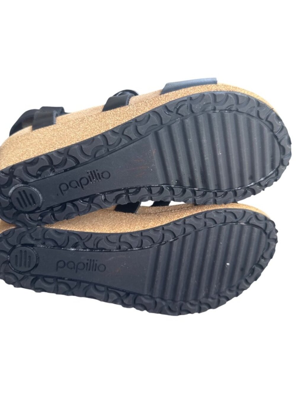 Papillio Birkenstock Soley Leather Wedge Sandal Black Womens EU 37 US 6 - Picture 10 of 14
